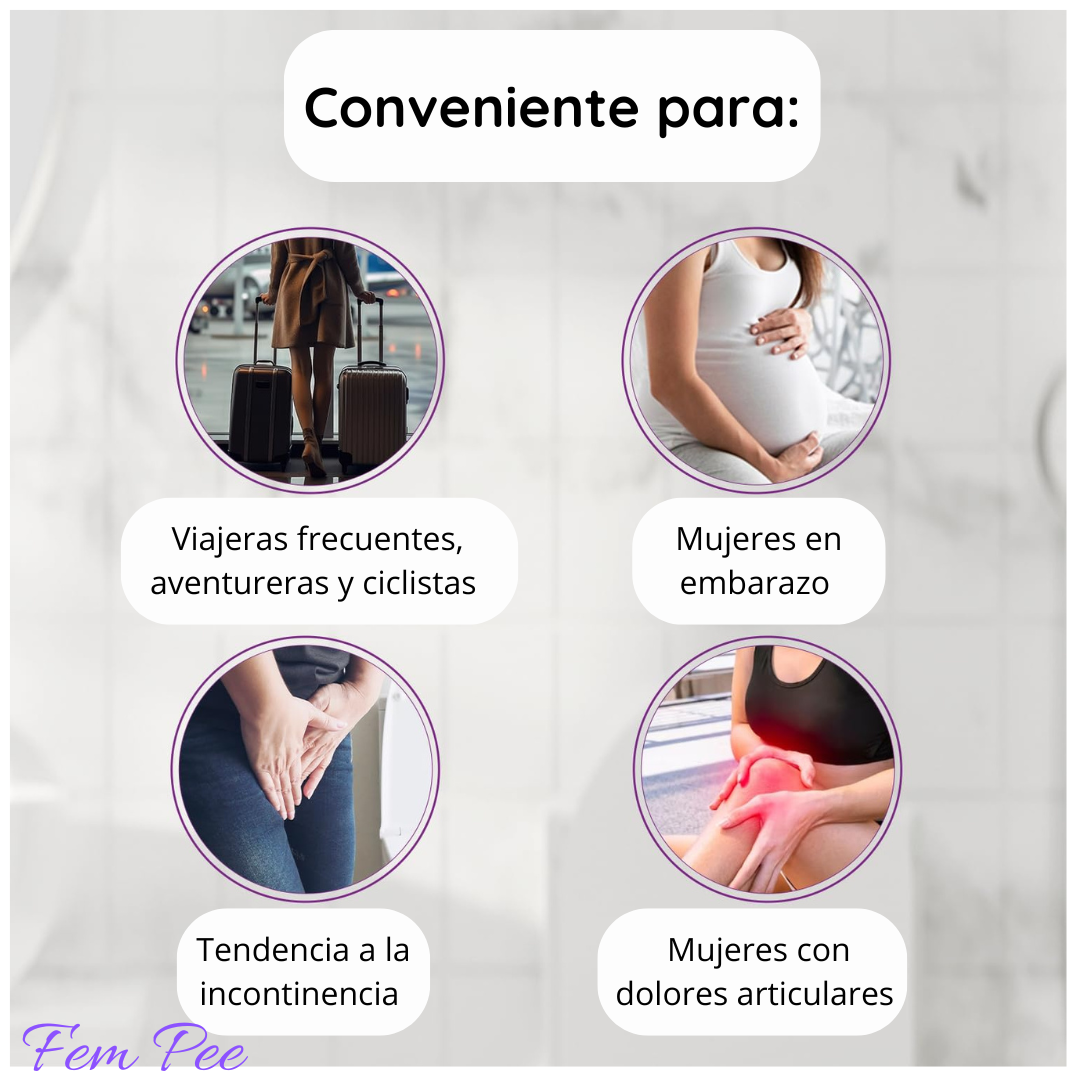 FEM-PEE ¡Descubre la libertad de orinar con confianza! Con FemPee, olvídate de los baños sucios y disfruta de la comodidad en cualquier lugar. $59.900 X 3 FemPee.